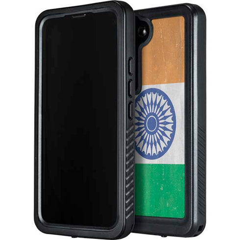 India Flag Distressed Galaxy S24 Waterproof Case