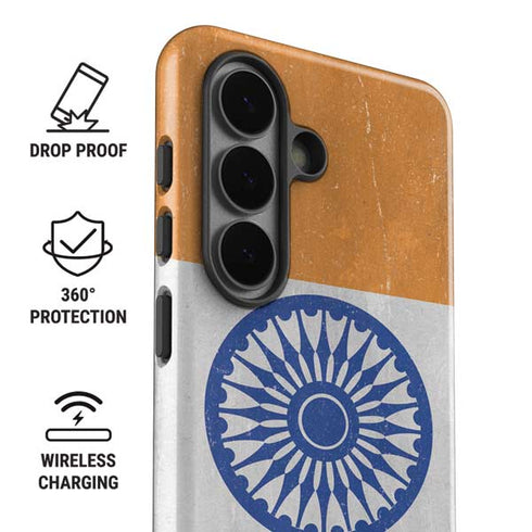 India Flag Distressed Galaxy S26 Impact Case
