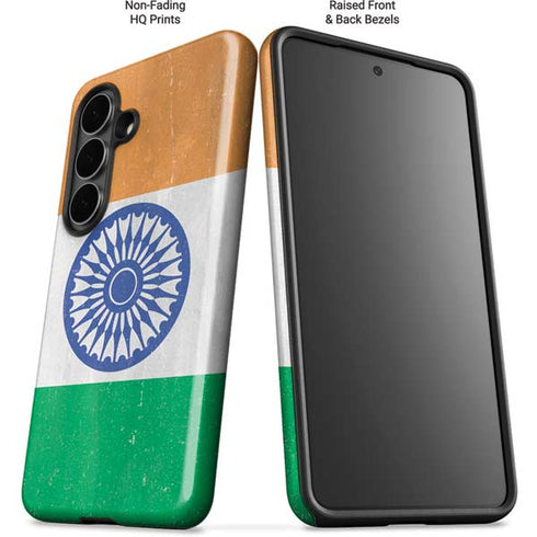 India Flag Distressed Galaxy S26 Plus Impact Case
