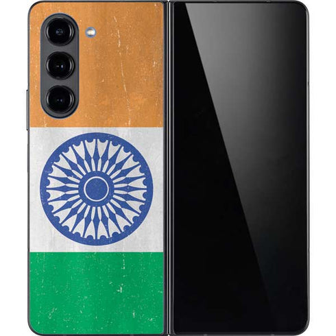 India Flag Distressed Galaxy Z Fold5 5G Skin