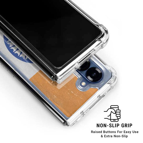 India Flag Distressed Galaxy Z Fold6 Clear Case