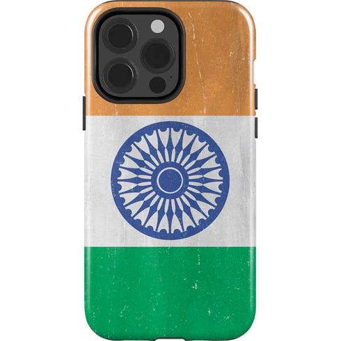 India Flag Distressed iPhone 15 Pro Impact Case