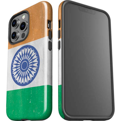 India Flag Distressed iPhone 15 Pro Impact Case