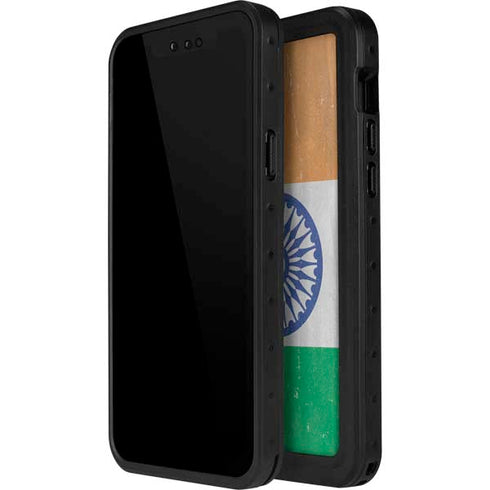 India Flag Distressed iPhone 15 Pro Waterproof Case