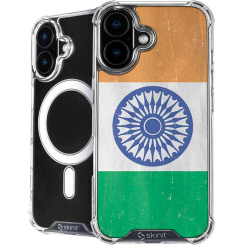 India Flag Distressed iPhone 16 MagSafe Case