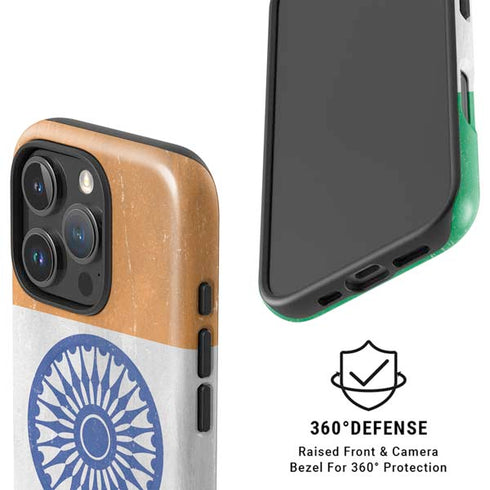 India Flag Distressed iPhone 16 Pro Magsafe Impact Case