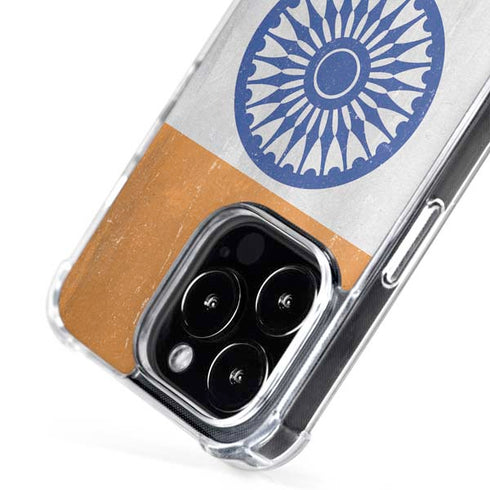 India Flag Distressed iPhone 16 Pro Max MagSafe Case