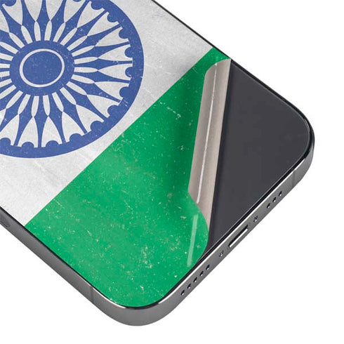 India Flag Distressed iPhone 16 Pro Skin