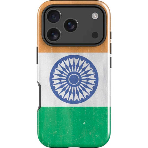 India Flag Distressed iPhone 18 Pro Impact Case
