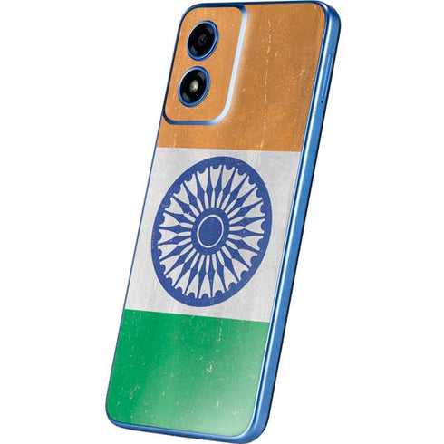 India Flag Distressed Moto G Play 4G (2024) Skin
