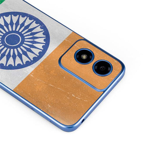 India Flag Distressed Moto G Play 4G (2024) Skin