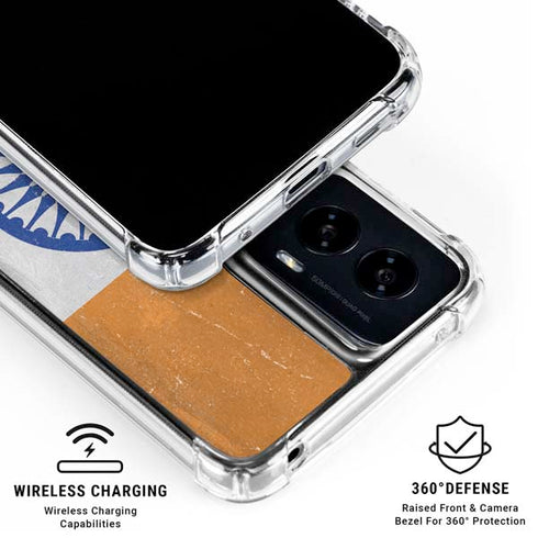 India Flag Distressed Moto G Power 5G (2024) Clear Case