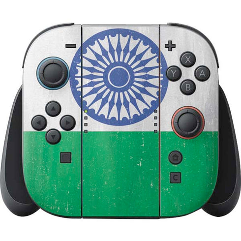 India Flag Distressed Nintendo Switch 2 (2025) Joy-Con Controller Skin