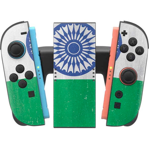 India Flag Distressed Nintendo Switch 2 (2025) Joy-Con Controller Skin