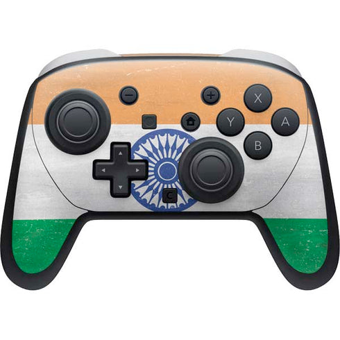 India Flag Distressed Nintendo Skins