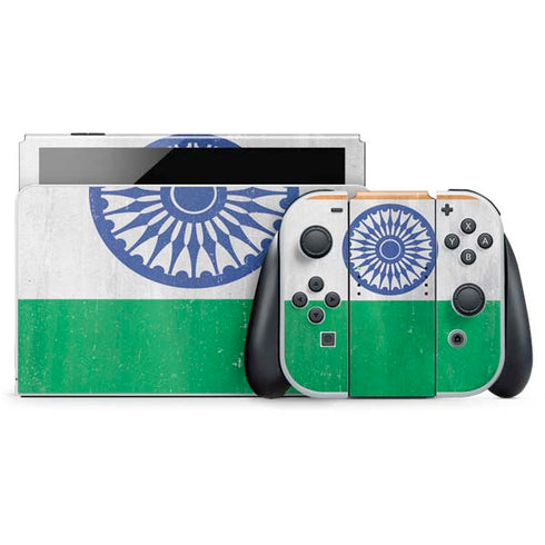 India Flag Distressed Nintendo Skins