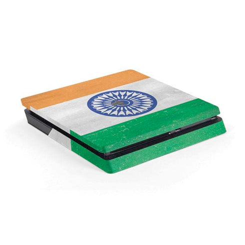 India Flag Distressed PS4 Slim Skin