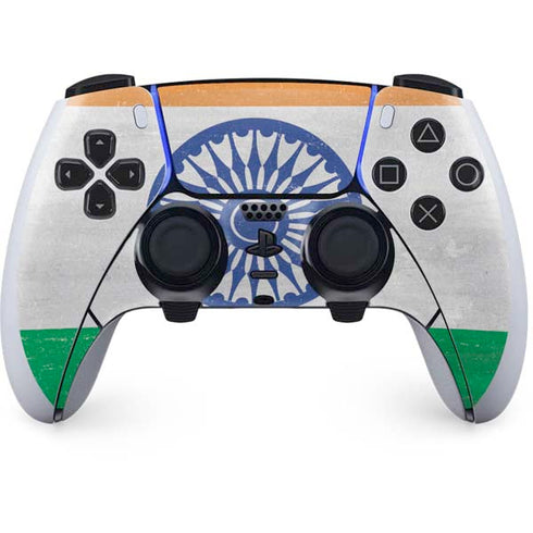 India Flag Distressed PS5 DualSense Edge Pro Controller Skin