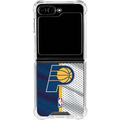 NBA Indiana Pacers Away Jersey Galaxy Z Flip6 Clear Case