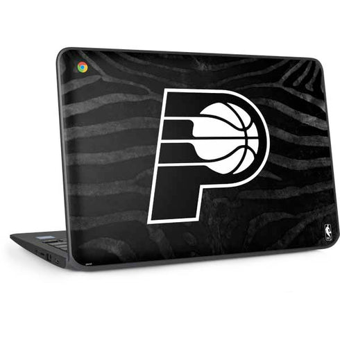 NBA Indiana Pacers Black Animal Print HP Chromebook Skin