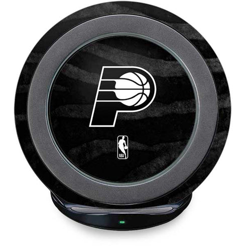 NBA Indiana Pacers Black Animal Print Fast Charge Wireless Charging Stand Skin