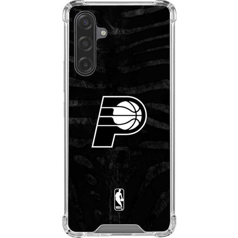 NBA Indiana Pacers Black Animal Print Galaxy A17 Clear Case