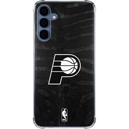 NBA Indiana Pacers Black Animal Print Galaxy A35 5G Clear Case
