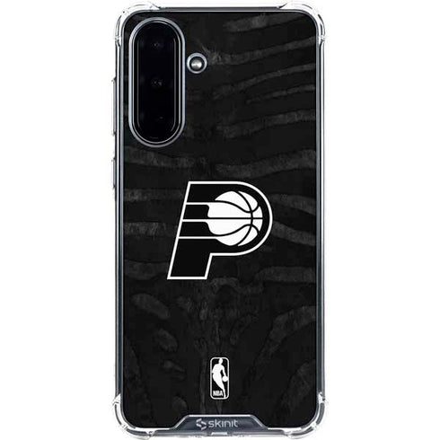 NBA Indiana Pacers Black Animal Print Galaxy A36 5G Clear Case