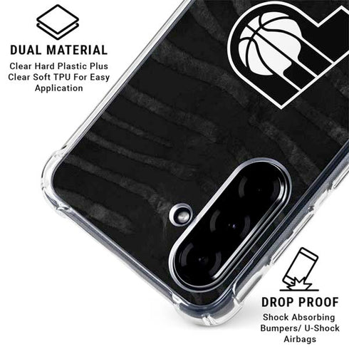 NBA Indiana Pacers Black Animal Print Galaxy A36 5G Clear Case