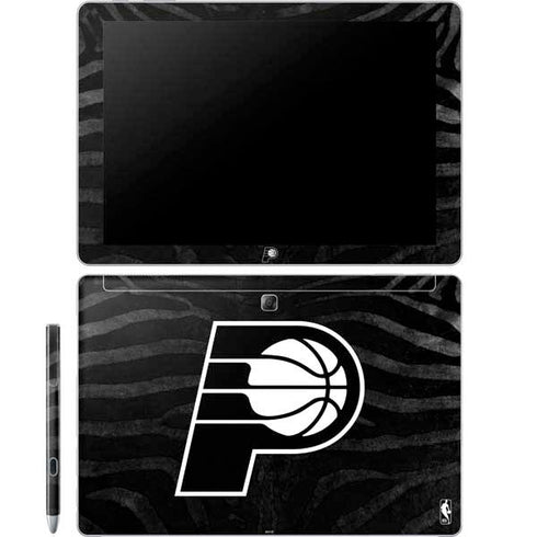 NBA Indiana Pacers Black Animal Print Galaxy Book 12in Skin