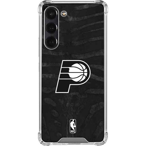 NBA Indiana Pacers Black Animal Print Galaxy S24 FE Clear Case