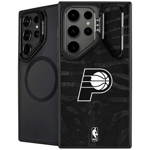 NBA Indiana Pacers Black Animal Print Galaxy S24 Ultra Kickstand Case