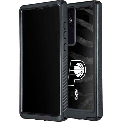 NBA Indiana Pacers Black Animal Print Galaxy S24 Ultra Waterproof Case