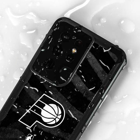 NBA Indiana Pacers Black Animal Print Galaxy S24 Ultra Waterproof Case