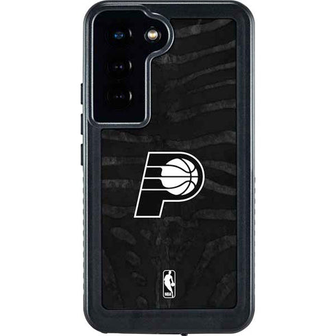 NBA Indiana Pacers Black Animal Print Galaxy S24 Waterproof Case