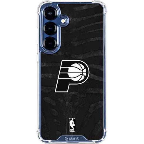 NBA Indiana Pacers Black Animal Print Galaxy S25 Plus Clear Case