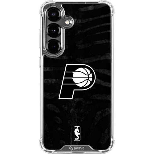 NBA Indiana Pacers Black Animal Print Galaxy S26 Clear Case