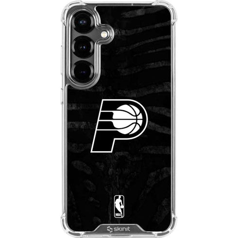 NBA Indiana Pacers Black Animal Print Galaxy S26 Plus Clear Case
