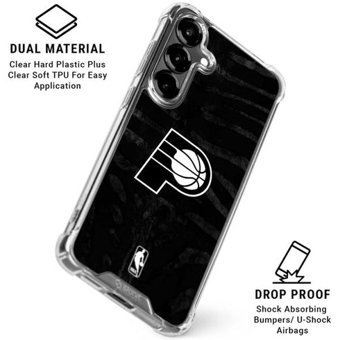 NBA Indiana Pacers Black Animal Print Galaxy S26 Plus Clear Case