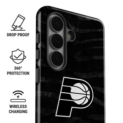NBA Indiana Pacers Black Animal Print Galaxy S26 Plus Impact Case