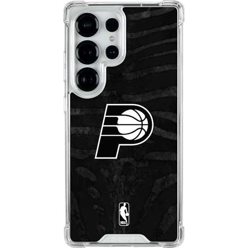 NBA Indiana Pacers Black Animal Print Galaxy S26 Ultra Clear Case
