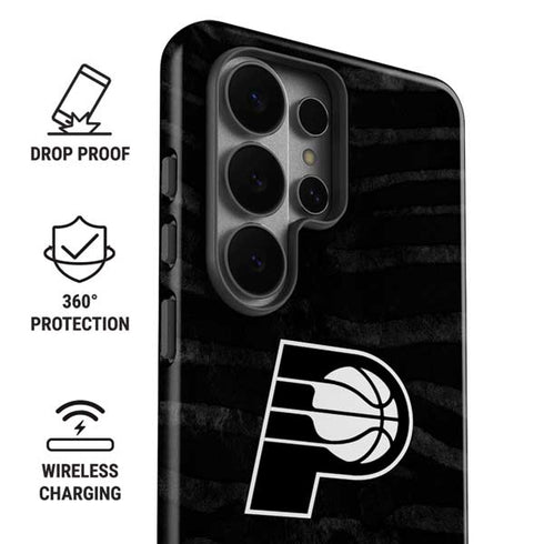 NBA Indiana Pacers Black Animal Print Galaxy S26 Ultra Impact Case