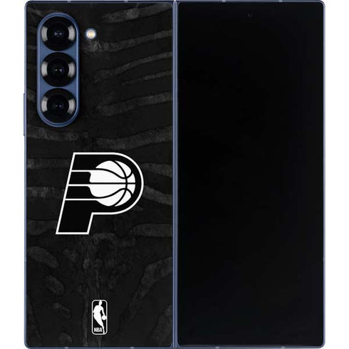 NBA Indiana Pacers Black Animal Print Galaxy Z Fold6 Skin