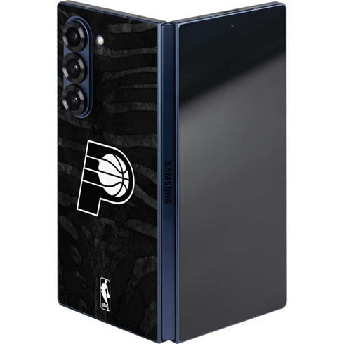 NBA Indiana Pacers Black Animal Print Galaxy Z Fold6 Skin