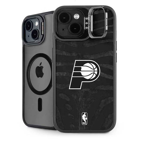 NBA Indiana Pacers Black Animal Print iPhone 13 Kickstand Case