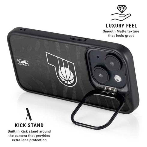 NBA Indiana Pacers Black Animal Print iPhone 14 Kickstand Case