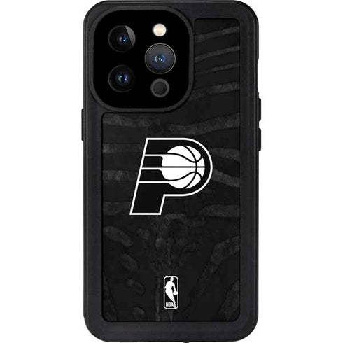 NBA Indiana Pacers Black Animal Print iPhone 15 Pro Waterproof Case