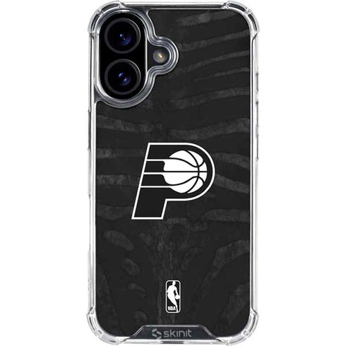 NBA Indiana Pacers Black Animal Print iPhone 16 Clear Case