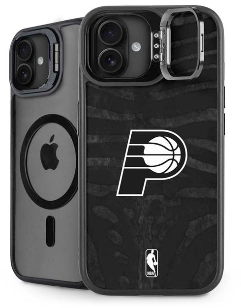 NBA Indiana Pacers Black Animal Print iPhone 16 Kickstand Case
