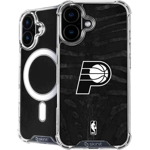 NBA Indiana Pacers Black Animal Print iPhone 16 MagSafe Case
